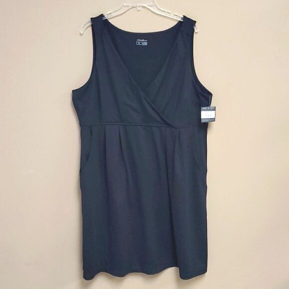 EDDIE BAUER Aster Crossover Black Dress - Size T2XL - Picture 1 of 8